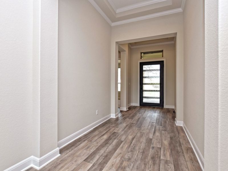 Representative unfurnished interior of a home built from the Siena III by Giddens Homes in Clearwater Ranch, Liberty Hill (Image 218).
