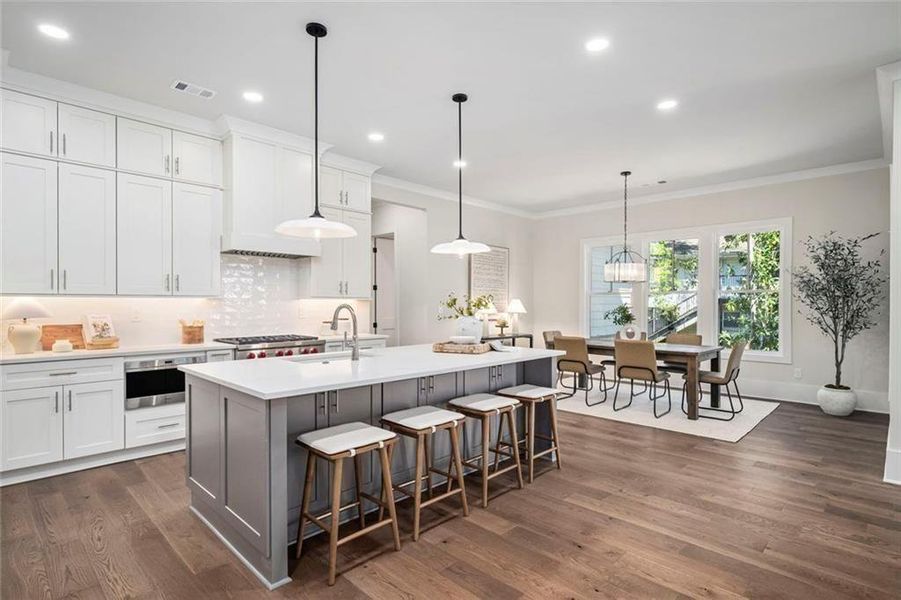 Furnished interior view inside a new home in , Atlanta (Image 77).