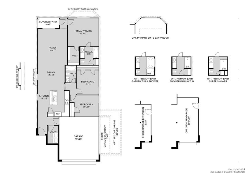 2D floor plan layout of this home in Hickory Ridge, Elmendorf, TX (Image 4).