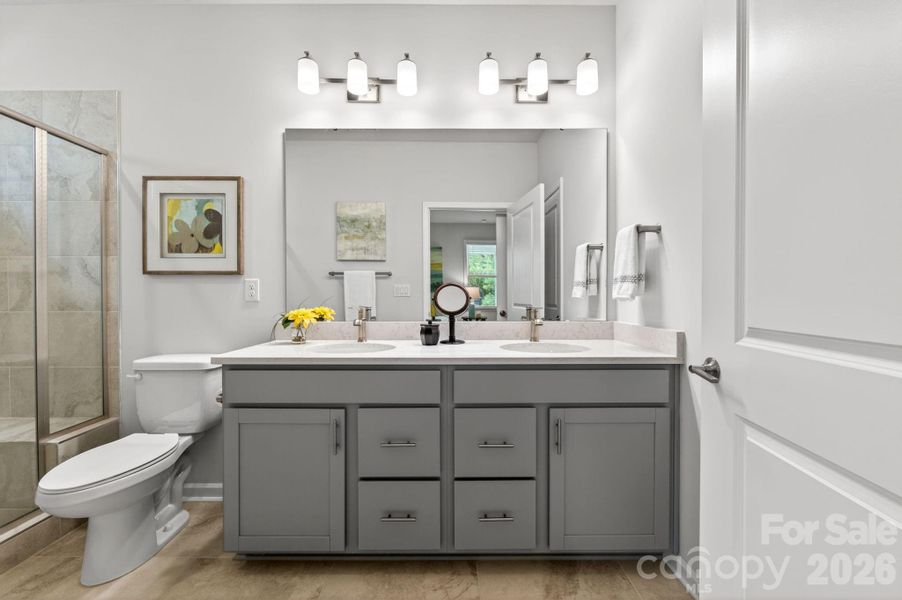 Furnished interior view inside a new home in Esplanade at Northgate, Indian Trail (Image 18).