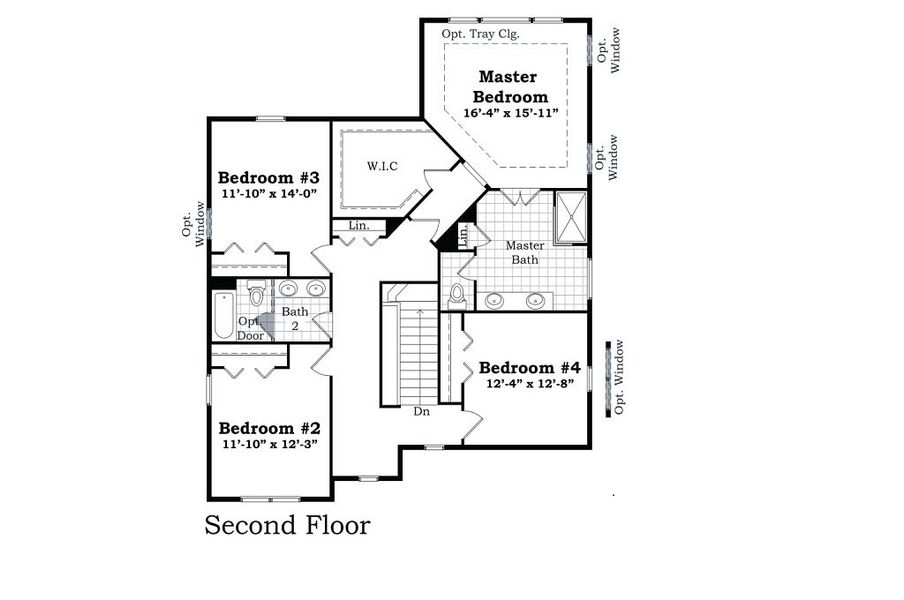 2D floor plan layout for the The Yorkshire by Norfolk Homes in Coronado Estates, Jackson, MI (Image 7).