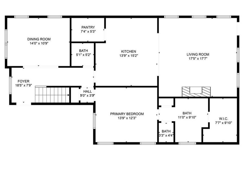 2D floor plan layout of this home in , Athens, GA (Image 3).