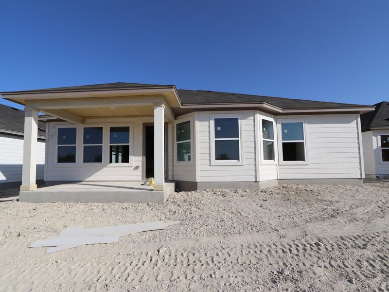 Exterior details and patio area of a home in Marble Creek Crossing, Austin (Image 7). Exterior details and patio area of a home in Marble Creek Crossing, Austin (Image 7).