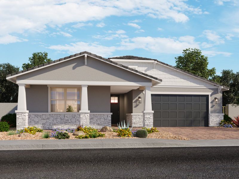 Representative exterior photo of a completed home built from the Kellen by Meritage Homes in Paloma Creek - Signature Series, Surprise, AZ (Image 8).