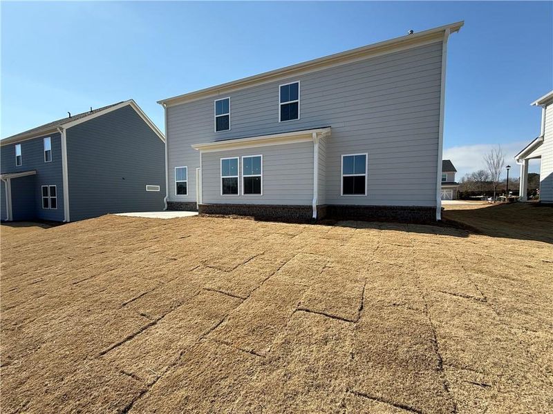 Exterior details and patio area of a home in Berkeley Mill, Cumming (Image 3).