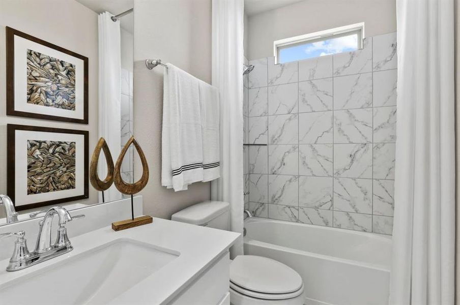 Bathroom in the Wimbledon home plan by Trophy Signature Homes – REPRESENTATIVE PHOTO Bathroom in the Wimbledon home plan by Trophy Signature Homes – REPRESENTATIVE PHOTO
