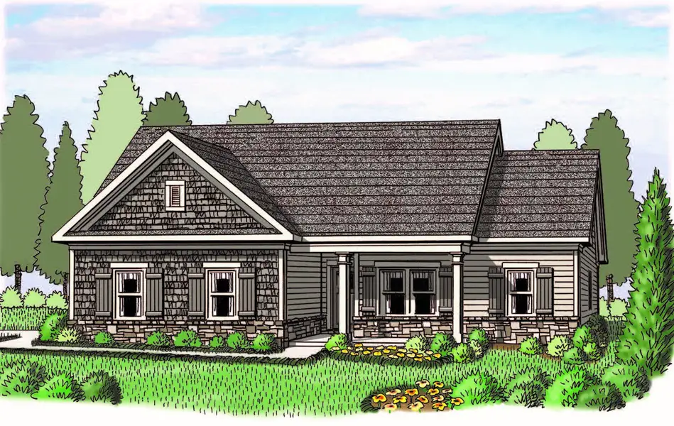 Representative rendering of the exterior for the (GA)The Carson | Side Entry by Reliant Homes (Image 4).