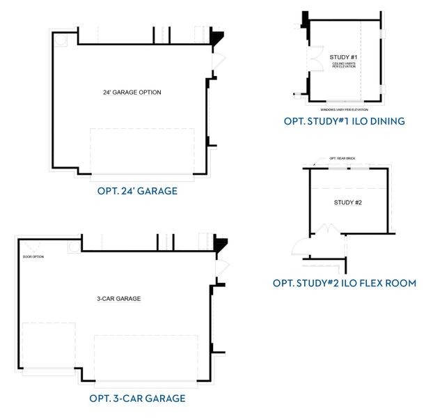 2D floor plan layout for the Concept 2065 by Risewell Homes in Silo Mills - Select Series, Joshua, TX (Image 4).