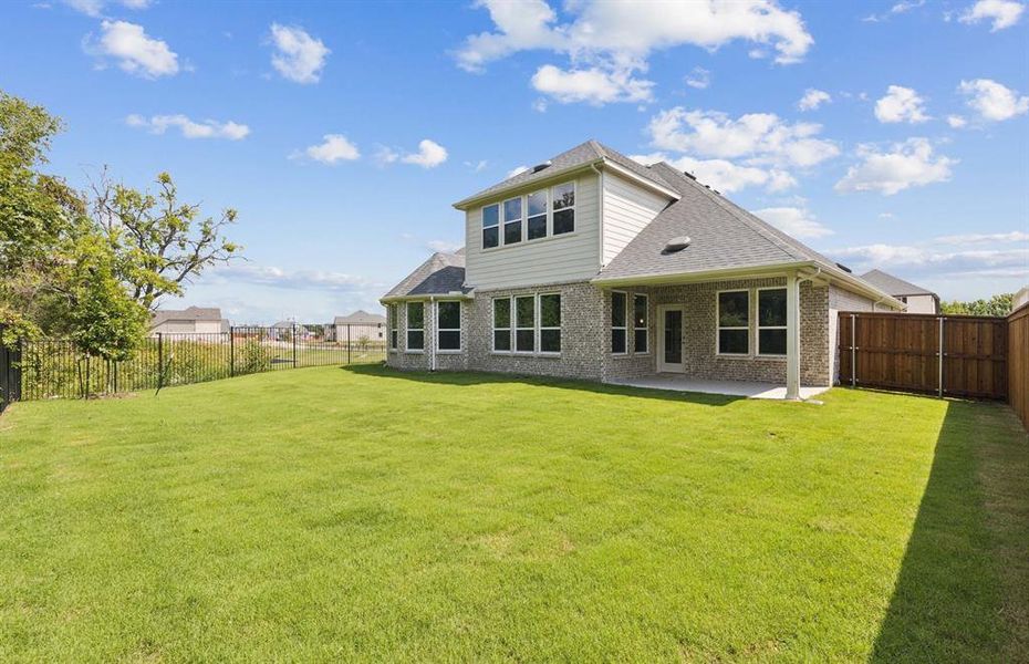 Fenced-in backyard Fenced-in backyard