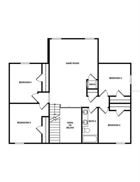2D floor plan layout of this home in Gum Lake Preserve, Lake Alfred, FL (Image 6).
