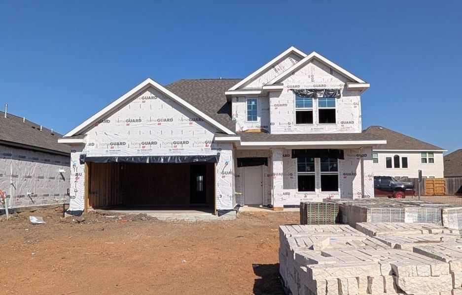 In-progress construction of a new home in Lago Mar 50' at Lago Mar, Texas City, TX (Image 4).