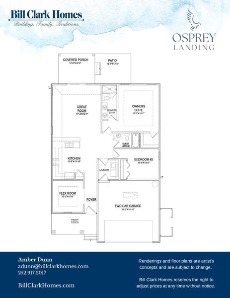 2D floor plan layout of this home in Osprey Landing, Southport, NC (Image 2). 2D floor plan layout of this home in Osprey Landing, Southport, NC (Image 2).