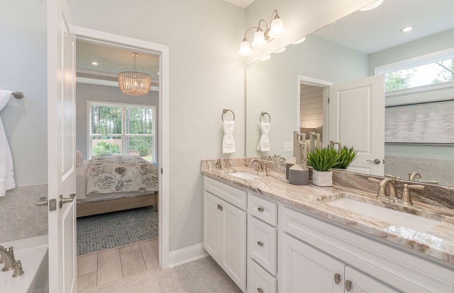 Furnished interior view inside a new home in Midpoint at New Riverside, Bluffton (Image 16).