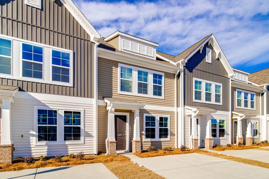Front exterior of a new home in Astoria, Columbia, SC, highlighting curb appeal (Image 17).