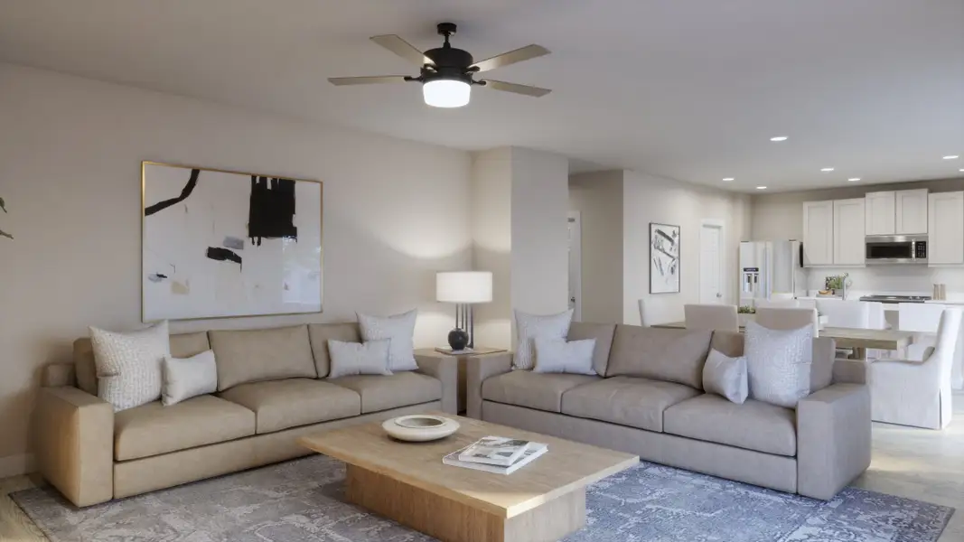 Representative furnished interior of a home built from the Finn by Risewell Homes in The Manors at Hodges Reserve, Howey-in-the-Hills (Image 3). Representative furnished interior of a home built from the Finn by Risewell Homes in The Manors at Hodges Reserve, Howey-in-the-Hills (Image 3).