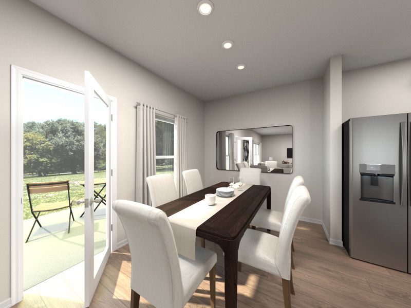 Furnished interior view inside a new home in Butler Farms - Americana Collection, Liberty Hill (Image 5). Furnished interior view inside a new home in Butler Farms - Americana Collection, Liberty Hill (Image 5).