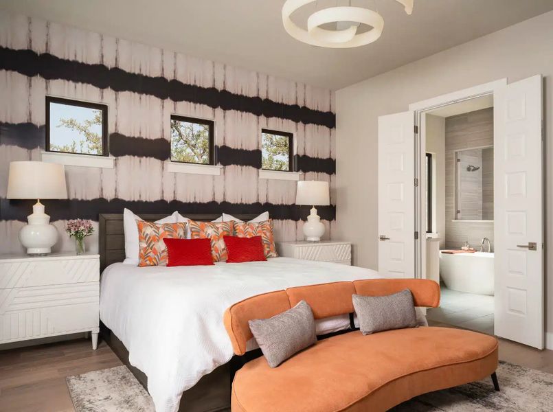 Representative furnished interior of a home built from the Harding by GFO Home in Bluffview Reserve, Leander (Image 7). Representative furnished interior of a home built from the Harding by GFO Home in Bluffview Reserve, Leander (Image 7).