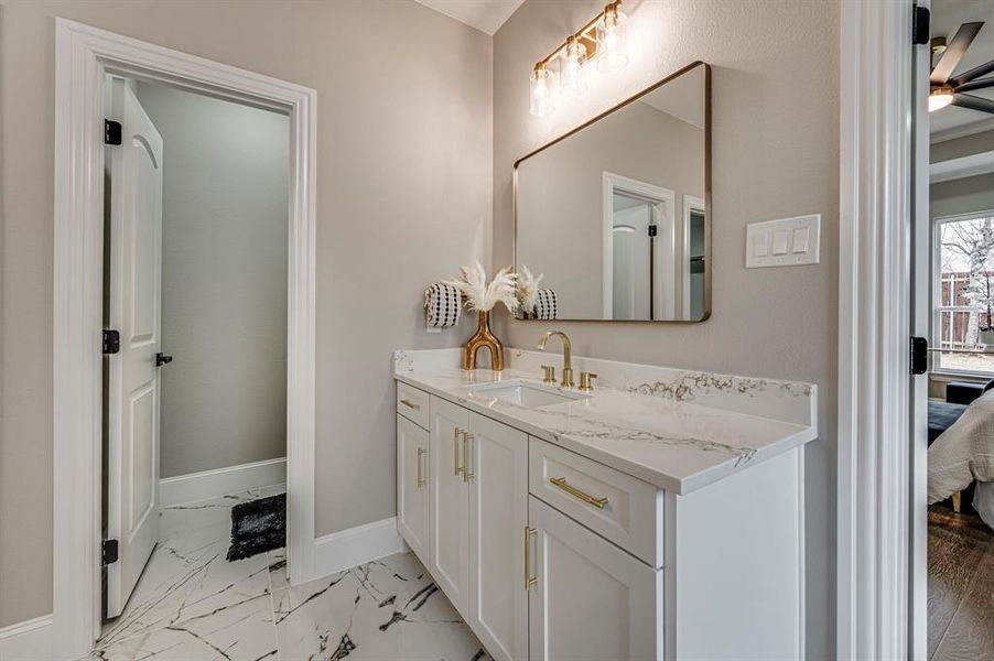 Bathroom with vanity