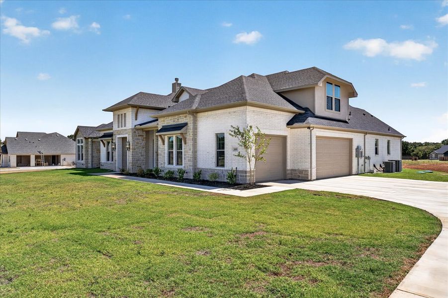 Front exterior of a new home in Brock Heights, Brock, TX, highlighting curb appeal (Image 31).