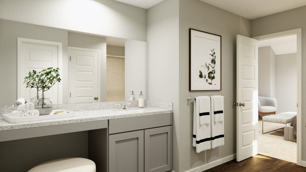 Representative furnished interior of a home built from the The Sienna - April Sound by Legend Homes in Lake Conroe Area Homes, Montgomery (Image 16).