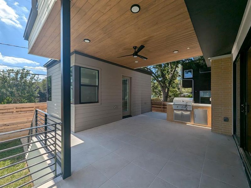 View toward pool house.