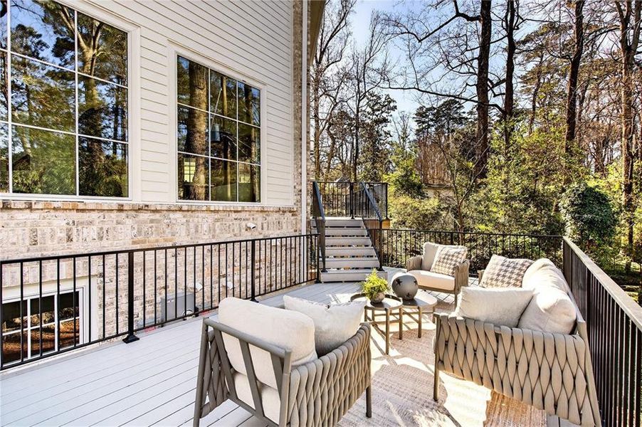 Exterior details and patio area of a home in , Atlanta (Image 28).