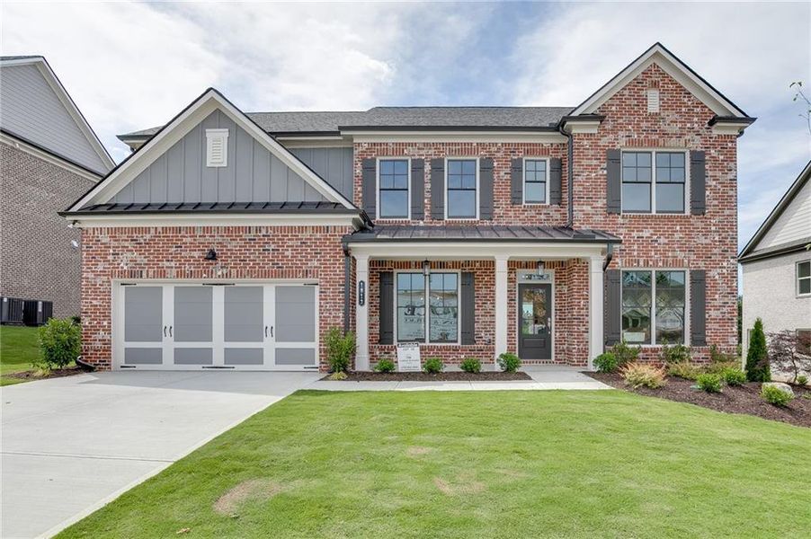 Front exterior of a new home in , Buford, GA, highlighting curb appeal (Image 23).