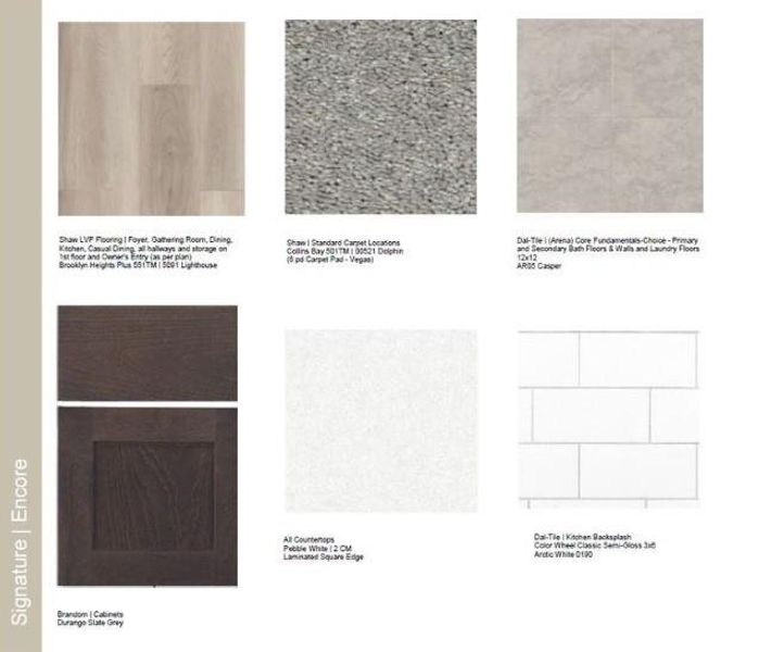 Design selections. Home is currently under construction, selections subject to change.