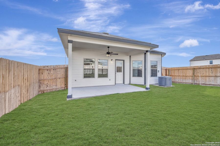 Exterior details and patio area of a home in Park Place, New Braunfels (Image 3). Exterior details and patio area of a home in Park Place, New Braunfels (Image 3).