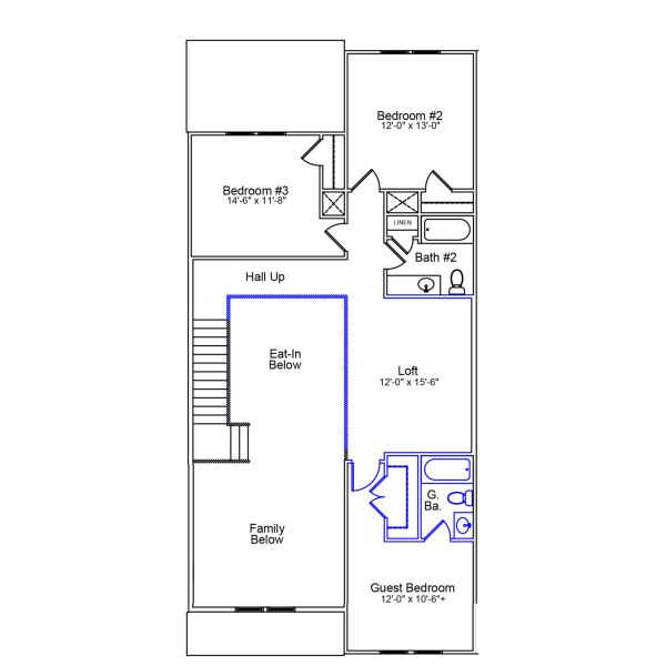 2D floor plan layout of this home in Bally Castle, Murrells Inlet, SC (Image 4).