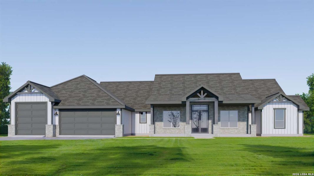 Front exterior of a new home in , Fischer, TX, highlighting curb appeal (Image 12).