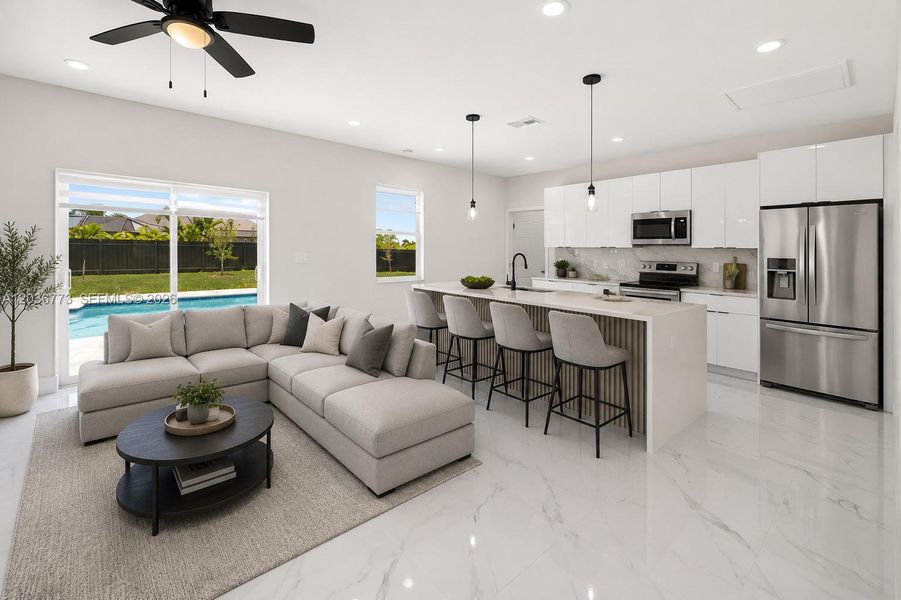 Furnished interior view inside a new home in , Cape Coral (Image 15).