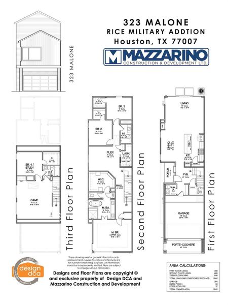 Please be aware that these plans are the property of the architect/builder designer that designed them not DUX Realty, Mazzarino Construction or 319 MALONE LLC and are protected from reproduction and sharing under copyright law. These drawing are for general information only. Measurements, square footages and features are for illustrative marketing purposes. All information should be independently verified. Plans are subject to change without notification.