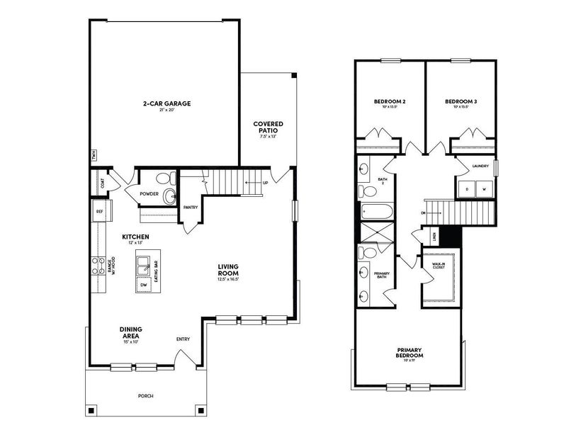 2D floor plan layout of this home in 40' Alley Load Homes at Elyson, Katy, TX (Image 2). 2D floor plan layout of this home in 40' Alley Load Homes at Elyson, Katy, TX (Image 2).