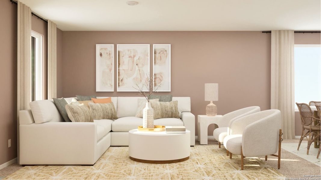 Furnished interior view inside a new home in Ruby Crossing, San Antonio (Image 14).