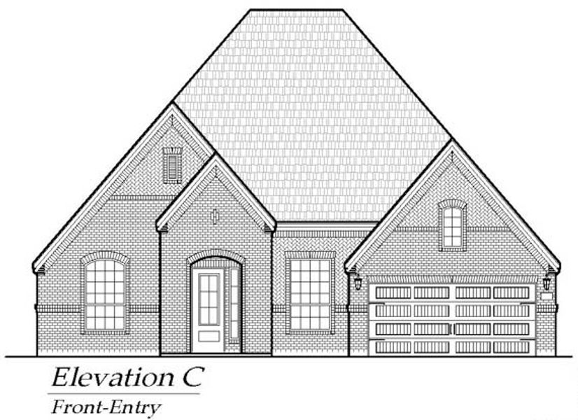 Exterior rendering of this home design in Lakeview Heights, Azle, TX (Image 27).