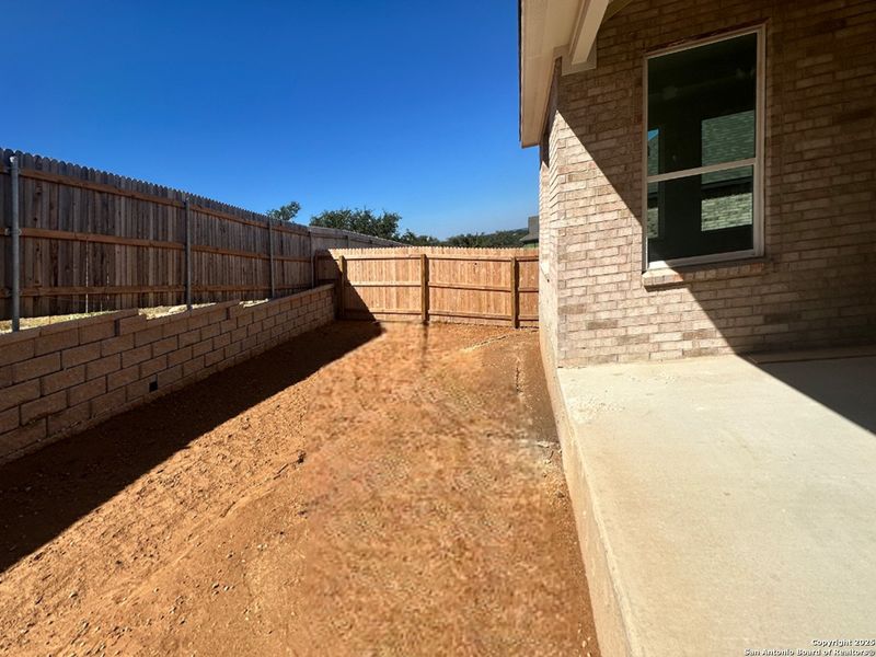 Exterior details and patio area of a home in Sunday Creek at Kinder Ranch, San Antonio (Image 3). Exterior details and patio area of a home in Sunday Creek at Kinder Ranch, San Antonio (Image 3).