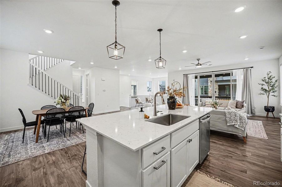 Furnished interior view inside a new home in Red Rocks Ranch, Morrison (Image 37).