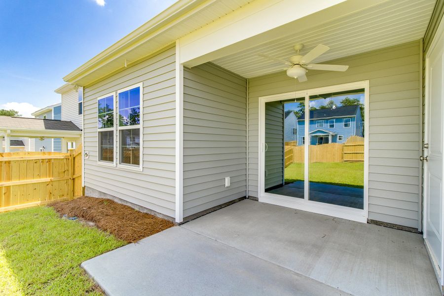 Exterior details and patio area of a home in Ellington, Elgin (Image 3). Exterior details and patio area of a home in Ellington, Elgin (Image 3).