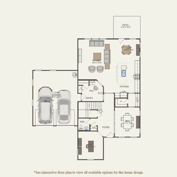 2D floor plan layout for the Northridge by Pulte Homes in Heartwood, Richmond Hill, GA (Image 4). 2D floor plan layout for the Northridge by Pulte Homes in Heartwood, Richmond Hill, GA (Image 4).
