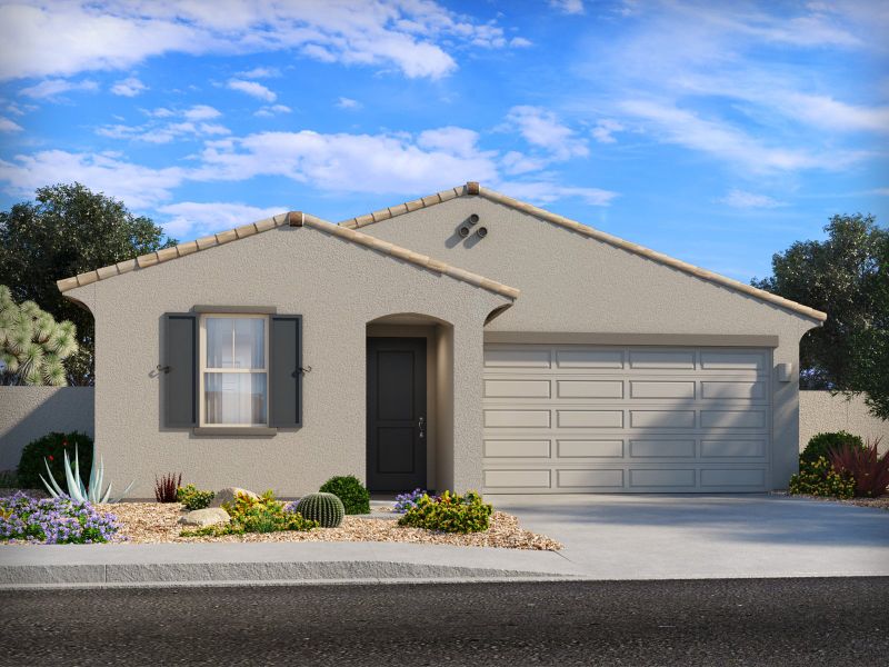 Representative exterior photo of a completed home built from the Topaz by Meritage Homes in Mandarina - Premier Series, Marana, AZ (Image 1).