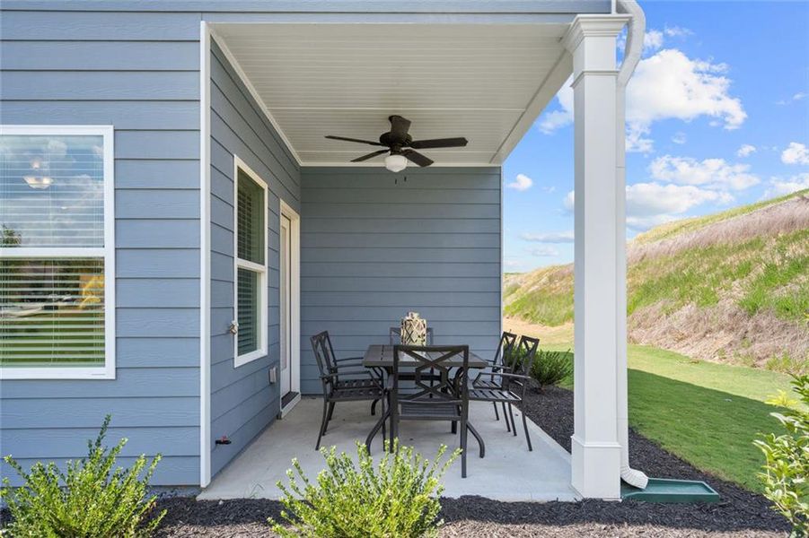 Exterior details and patio area of a home in Sycamore Crest, Calhoun (Image 2). Exterior details and patio area of a home in Sycamore Crest, Calhoun (Image 2).