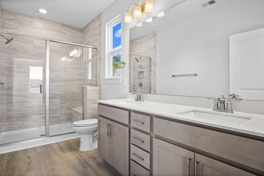 Furnished interior view inside a new home in Bridgewater - Shorehaven Village, Little River (Image 9).