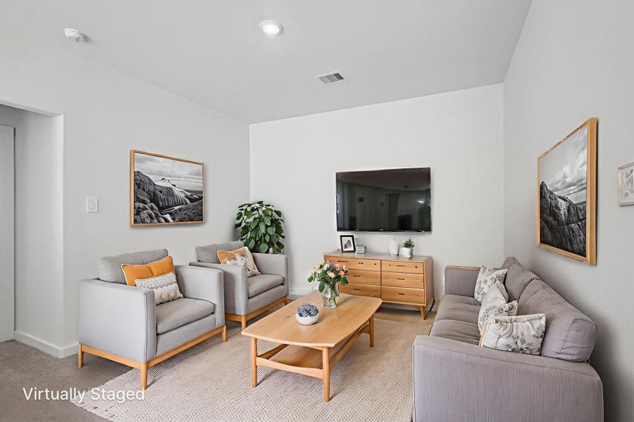 Furnished interior view inside a new home in Kemah Crossing - City Series, Kemah (Image 7). Furnished interior view inside a new home in Kemah Crossing - City Series, Kemah (Image 7).