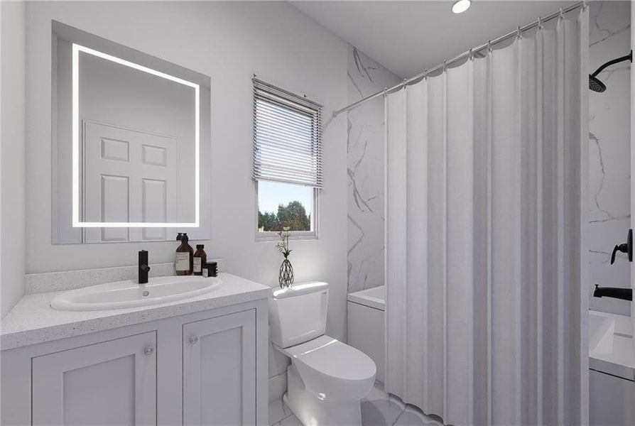 Furnished interior view inside a new home in , Macon (Image 5).