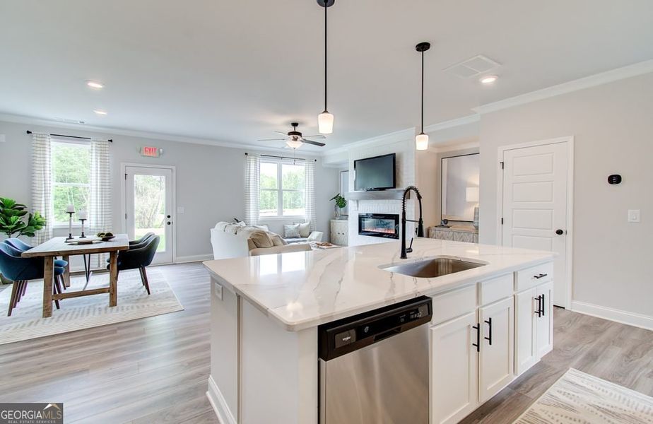 Furnished interior view inside a new home in The Towns at Auburn Station West, Auburn (Image 9).