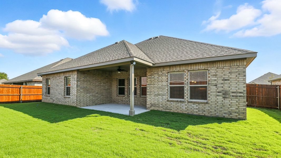 Representative exterior photo of a completed home built from the Bridge City by D.R. Horton in Retta Estates, Mansfield, TX (Image 17).