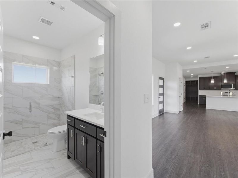 Furnished interior view inside a new home in , Avalon (Image 9).