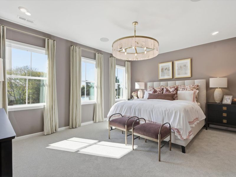 Representative furnished interior of a home built from the Bellamy by Tri Pointe Homes in Bellflower, Charlotte (Image 46).