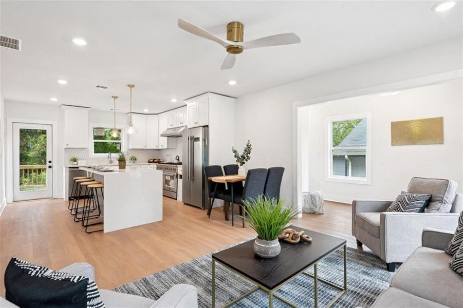 Furnished interior view inside a new home in , Atlanta (Image 3). Furnished interior view inside a new home in , Atlanta (Image 3).